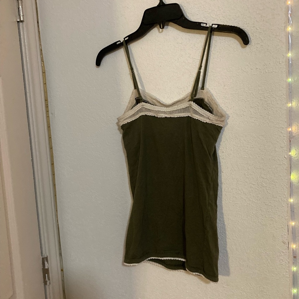 American Eagle Outfitters Khaki Lace Trim Cami